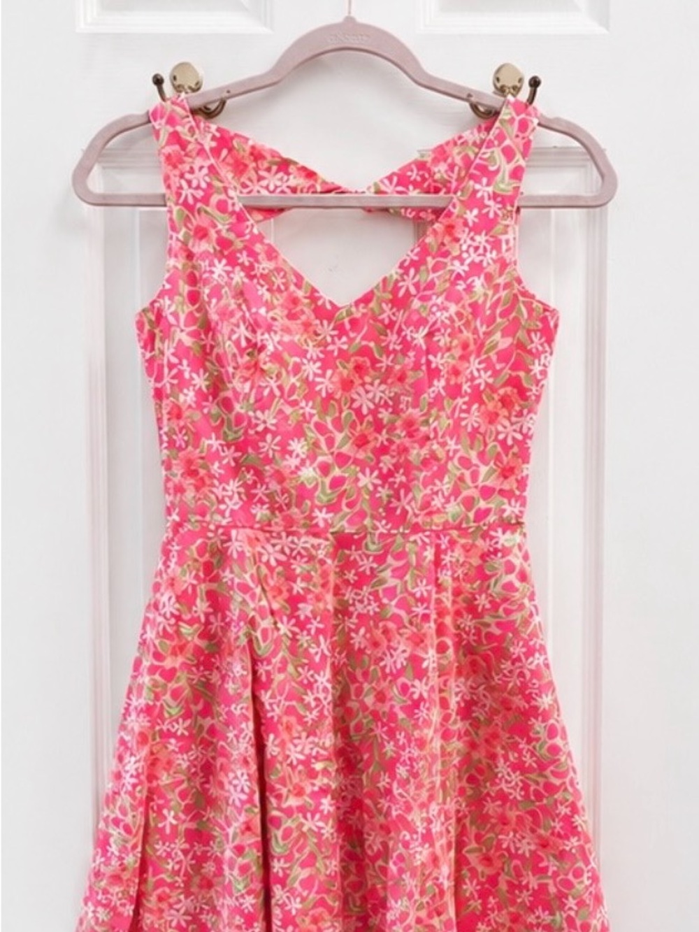 Lily Pulitzer Floral Fit-and-Flare Dress with V-Back Detail